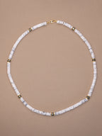 Howlite + Pyrite Beaded Necklace