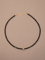 Golden Obsidian + Herkimer Diamond Choker