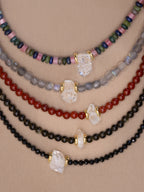 Golden Obsidian + Herkimer Diamond Choker