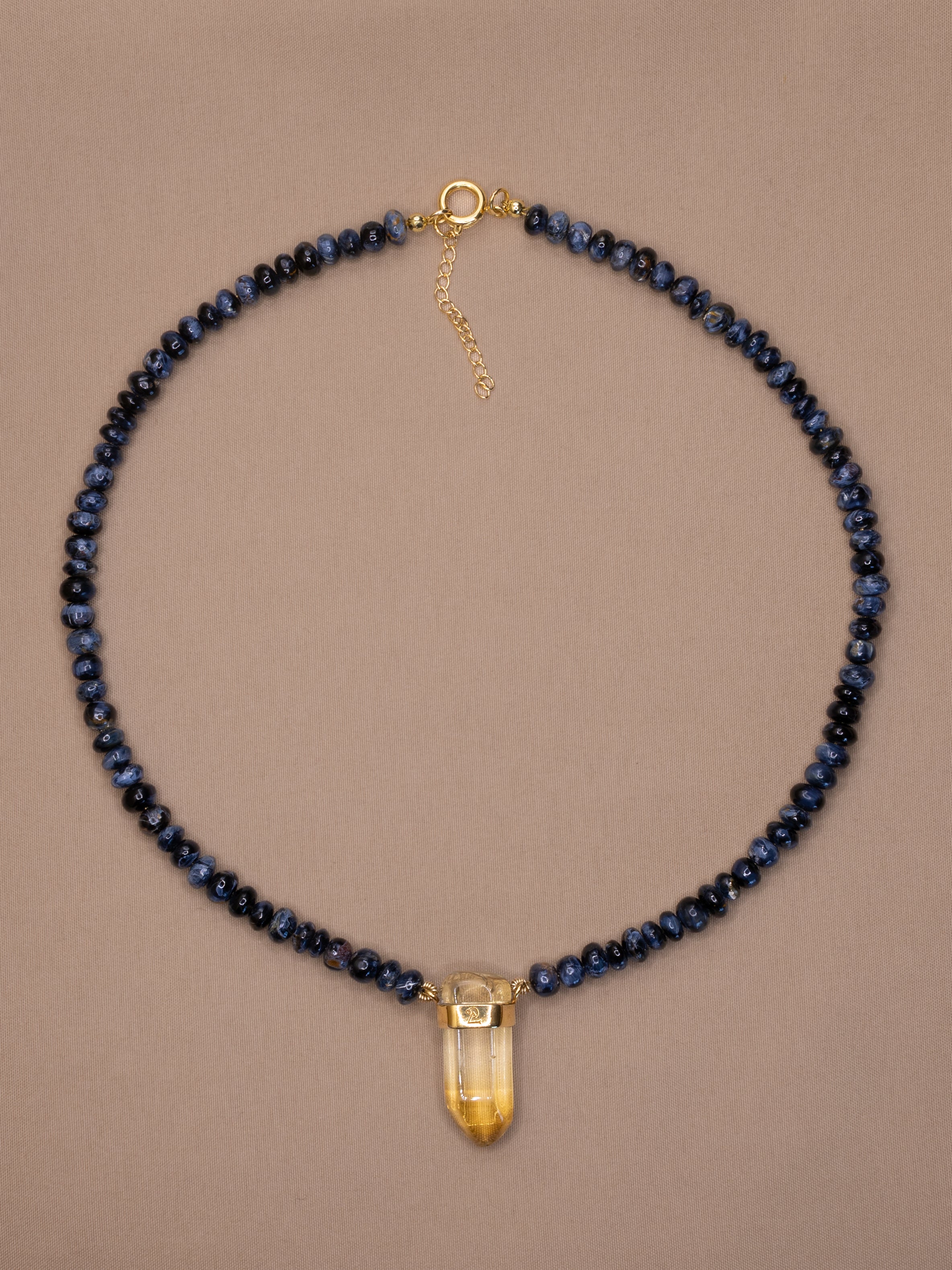 Pietersite + Citrine Necklace