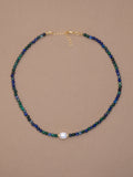 Azurite Malachite + Pearl Choker