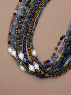Lapis Lazuli + Pearl Choker
