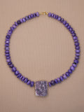 Charoite + Raw Lepidolite Necklace