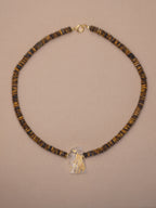 Tiger’s Eye + Raw Golden Rutile Quartz Necklace