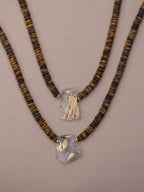 Tiger’s Eye + Raw Golden Rutile Quartz Necklace