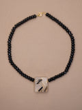 Black Tourmaline + Raw Quartz Necklace