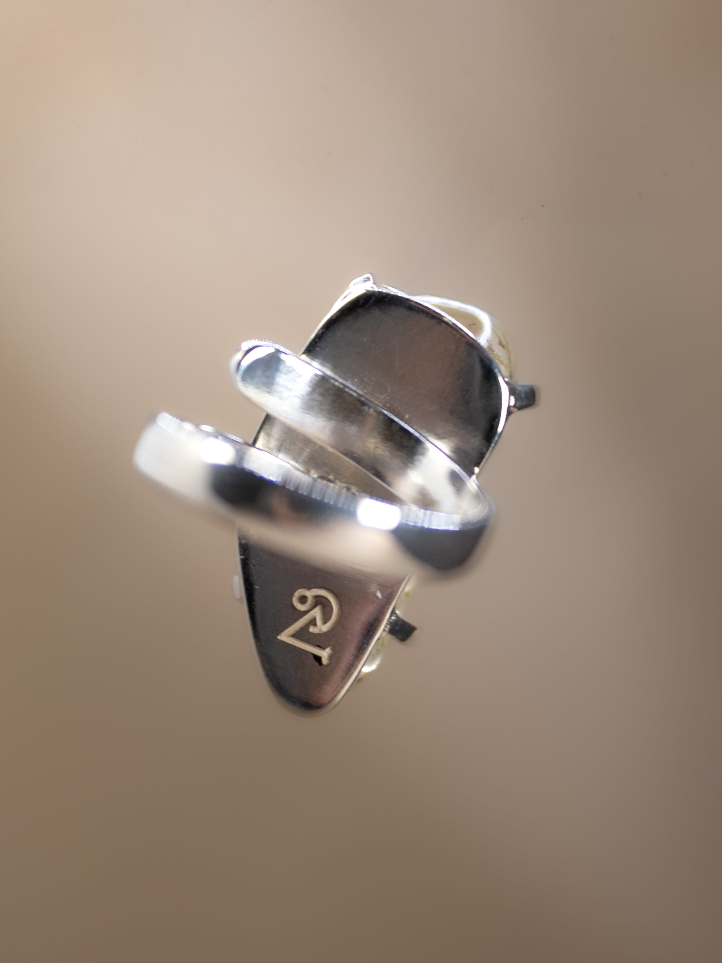 Polished Citrine Power Ring (Silver)