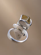 Polished Citrine Power Ring (Silver)