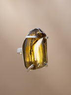 Polished Citrine Power Ring (Silver)