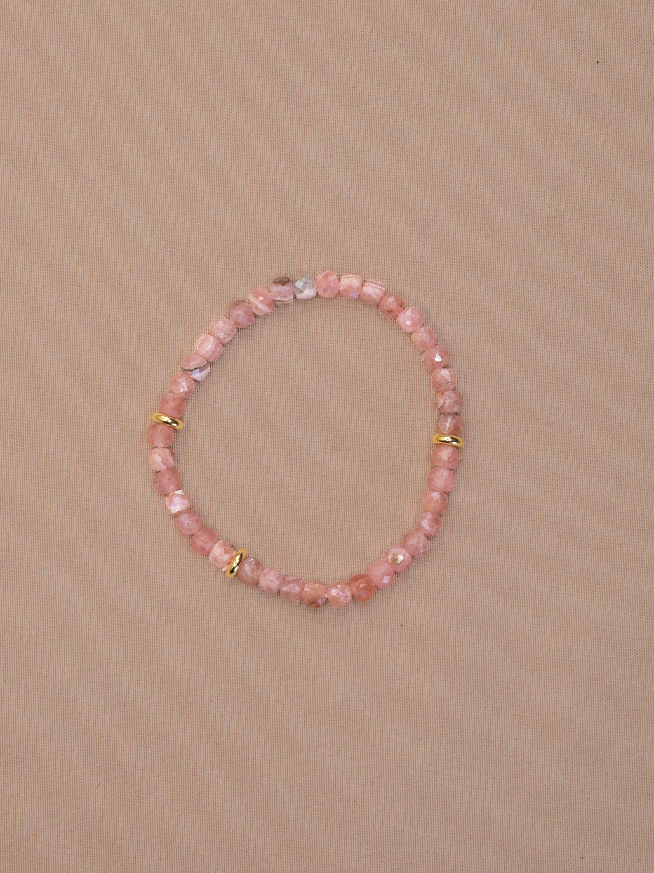 Faceted Rhodochrosite Bracelet