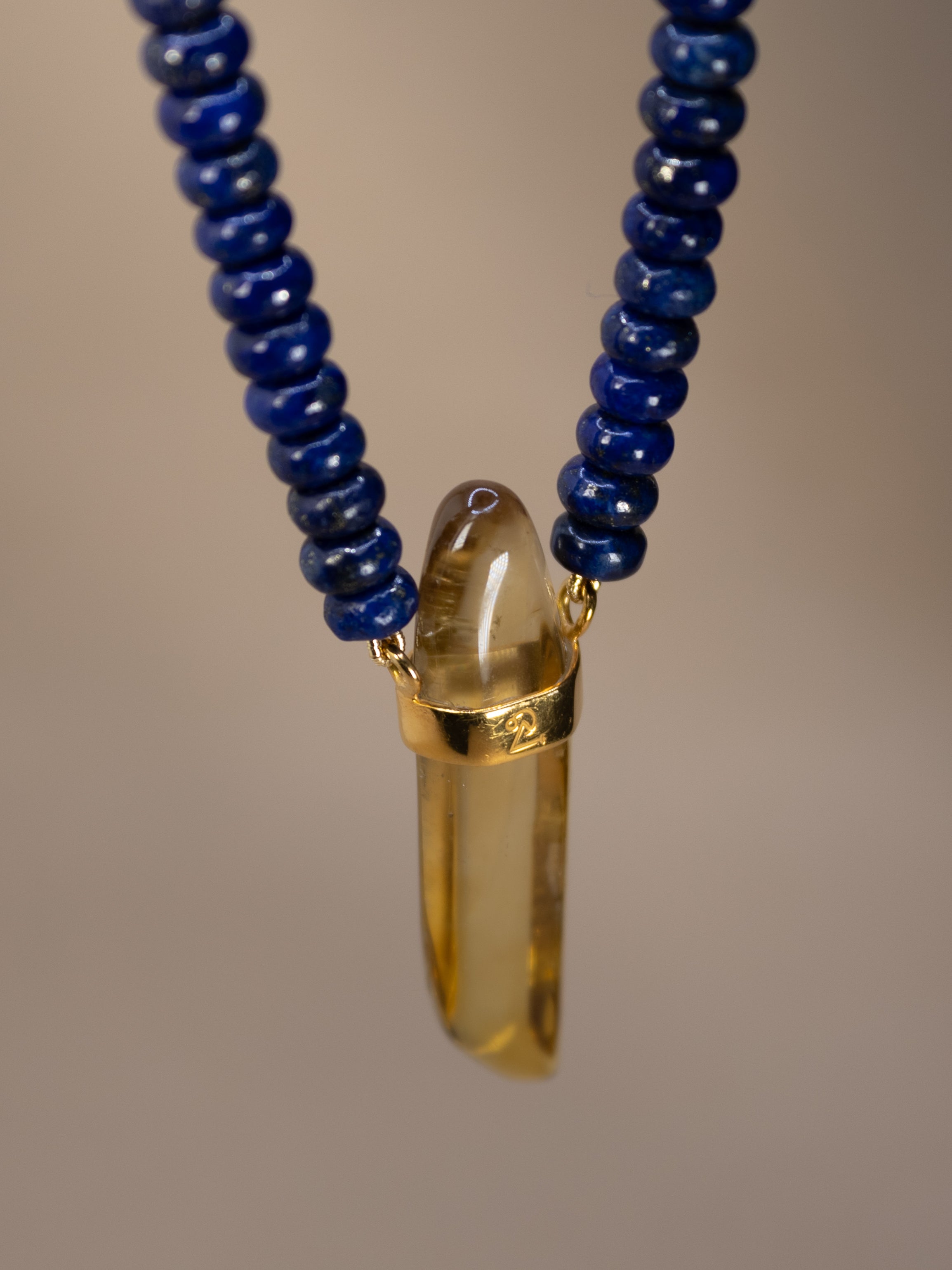 Lapis Lazuli + Citrine Necklace