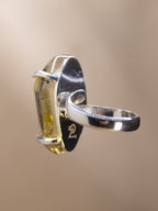 Polished Citrine Power Ring (Silver)
