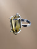 Polished Citrine Power Ring (Silver)
