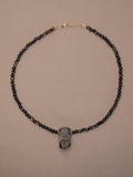 Blue Tiger’s Eye + Tourmaline Necklace