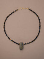 Blue Tiger’s Eye + Tourmaline Necklace