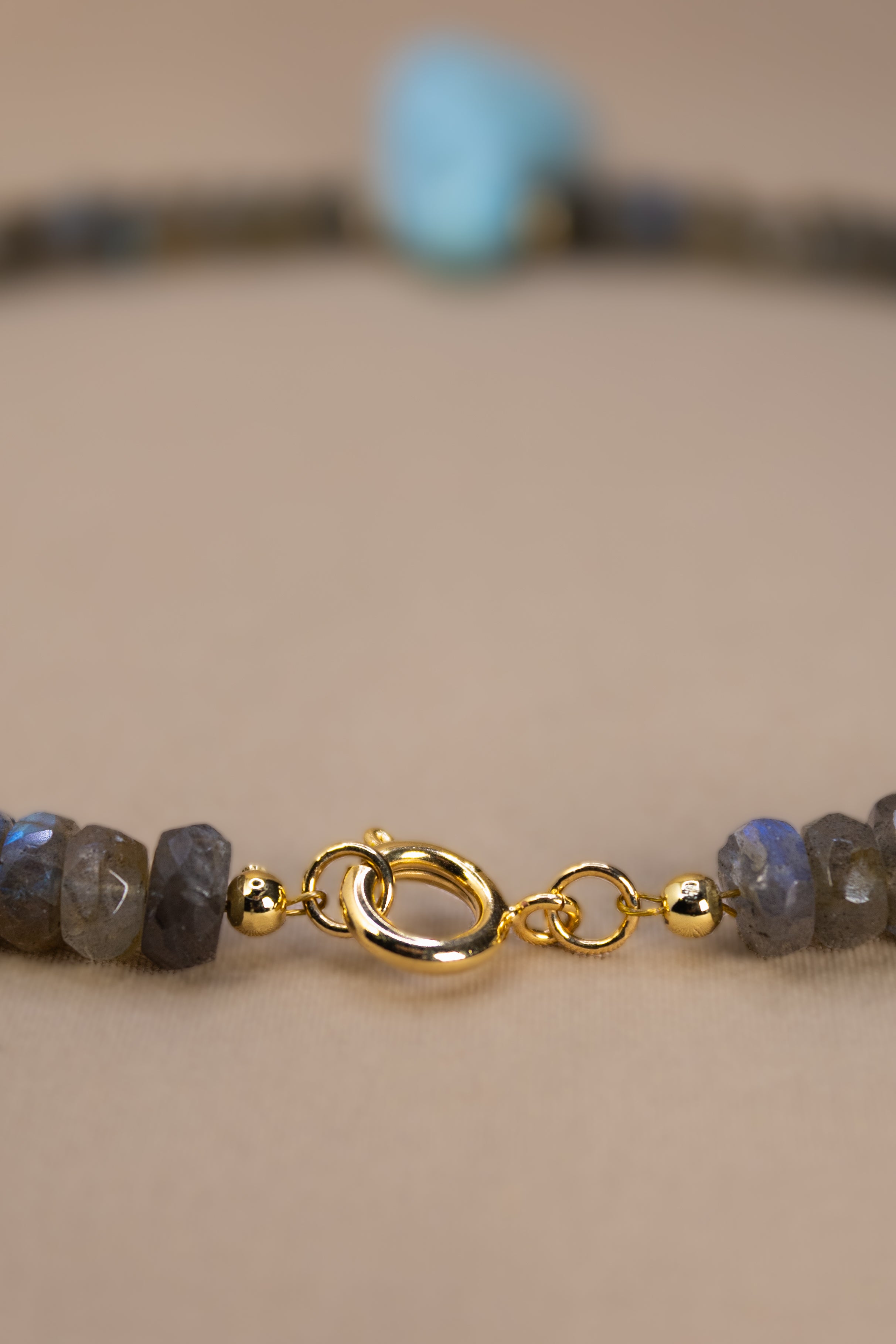 Faceted Labradorite + Larimar Necklace