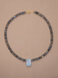 Faceted Labradorite + Larimar Necklace