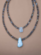 Faceted Labradorite + Larimar Necklace