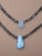 Faceted Labradorite + Larimar Necklace