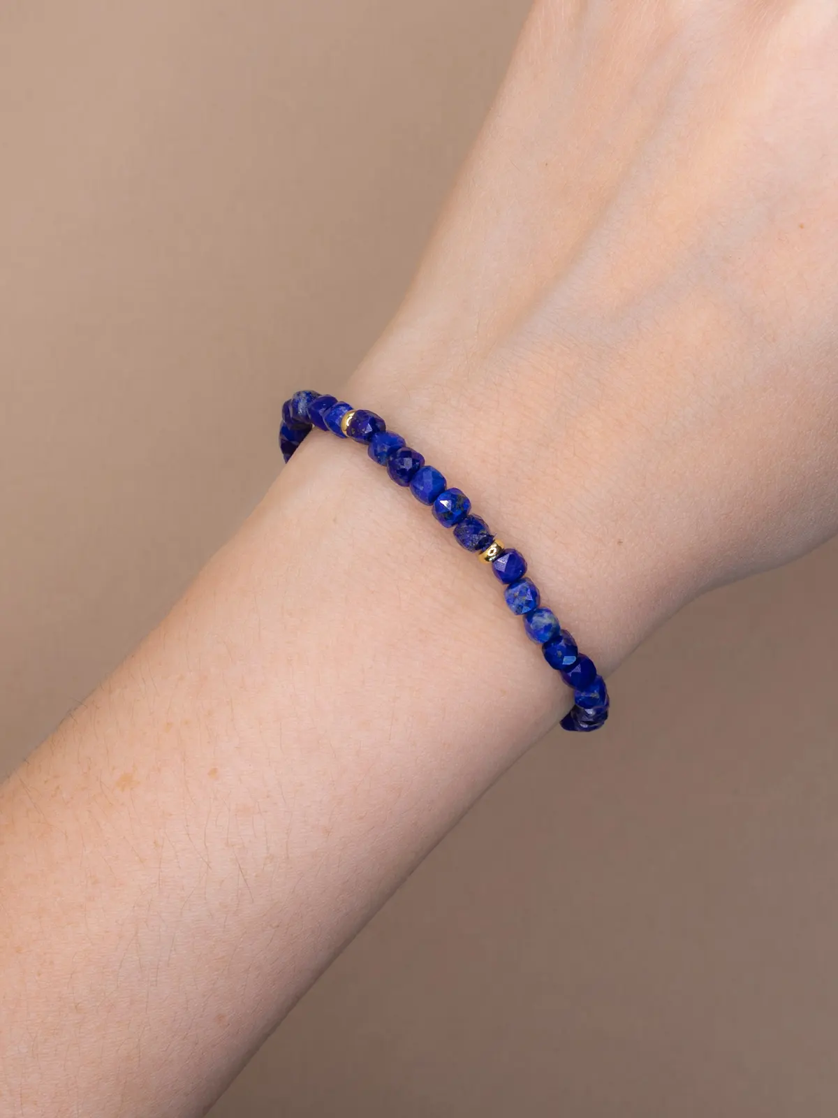 Faceted Lapis Lazuli Bracelet