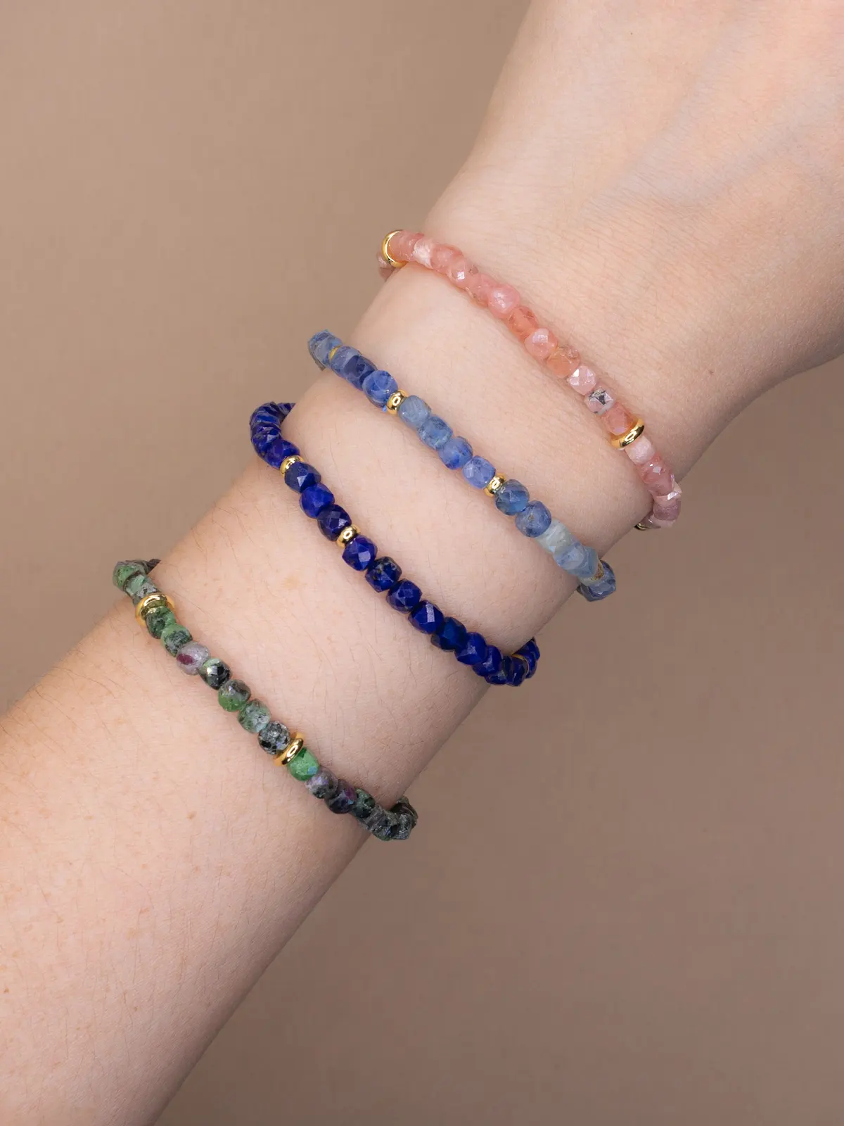 Faceted Rhodochrosite Bracelet