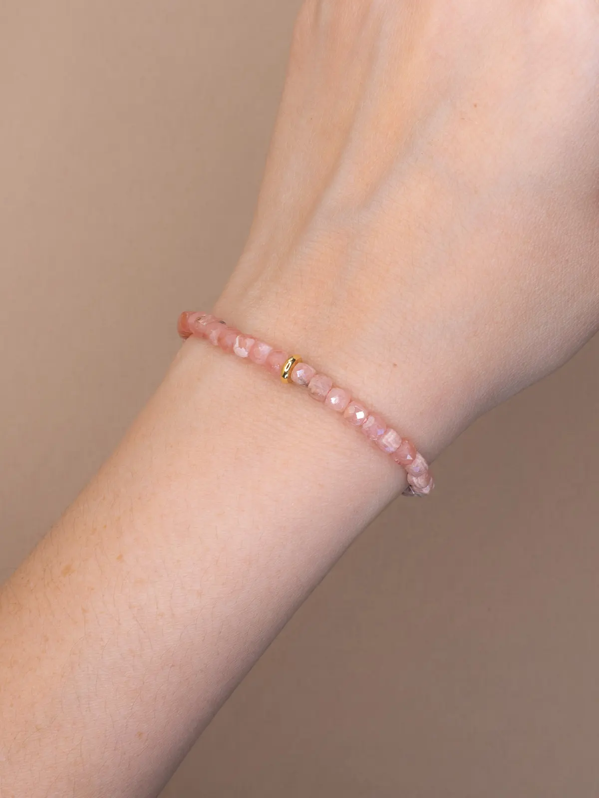Faceted Rhodochrosite Bracelet