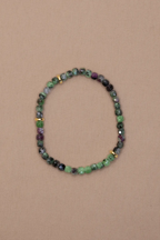 Faceted Ruby Zoisite Bracelet